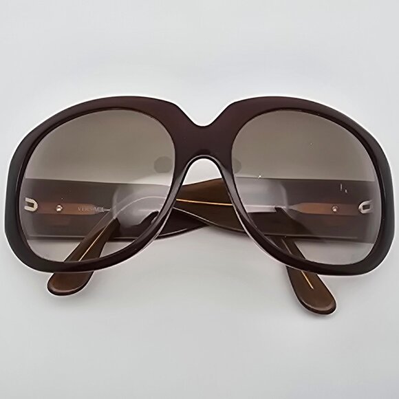 Versace Mod 4052 402/13 Brown Gold Frame Brown Lens Oversized Sunglasses 61mm main image 3